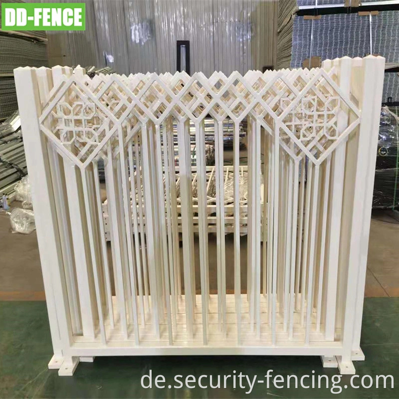 Dekorative Outdoor -verzinkte Zierstahlstahl / Schmiedeeisen / Aluminiumzaunpulver überzogener Gartenzaun